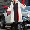Cruella De Vil Coat Costume For Teens From Disney's 101 Dalmatians -Halloween Costume Shop tween disney cruella de vil costume 2