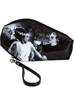 We Belong Dead Glittery Faux Patent Coffin Wallet -Halloween Costume Shop we belong dead glitter patent coffin wallet alt 1