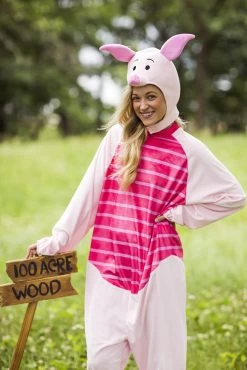 Adult Deluxe Winnie The Pooh Piglet Costume -Halloween Costume Shop winnie the pooh piglet deluxe adult costume alt 6