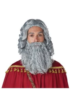 Wise Man Gray Wig And Beard For Men