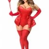5 PC Devilicious Corset Costume For Women -Halloween Costume Shop womens 5 pc devilicious corset costume