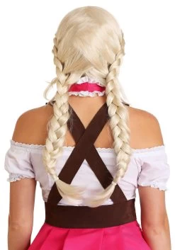 Women's Bavarian Girl Wig -Halloween Costume Shop womens bavarian girl wig back