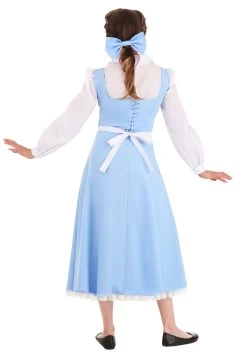 Belle Blue Dress Costume For Women From Disney's Beauty And The Beast -Halloween Costume Shop womens beauty and the beast belle blue dress alt 7