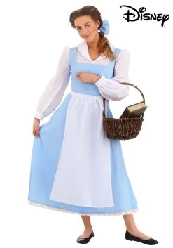 Belle Blue Dress Costume For Women From Disney's Beauty And The Beast -Halloween Costume Shop womens beauty and the beast belle blue dress alt 9