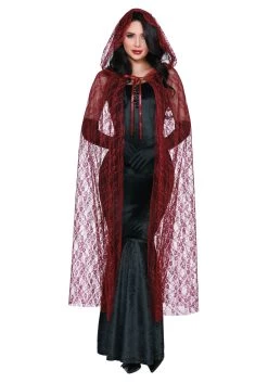 Dreamgirl Bewitching Beauty Red Lace Cape