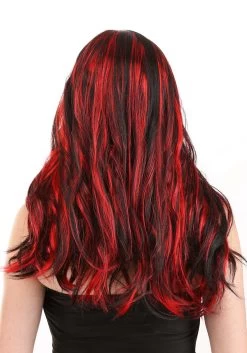 New Arrival -Halloween Costume Shop womens black and red vampire wig alt 1