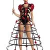 Women's Caged Heart Queen Costume -Halloween Costume Shop womens caged heart queen