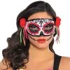 AMSCAN Womens Day Of The Dead Mask -Halloween Costume Shop womens day of the dead mask