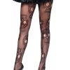 LEG AVENUE Día De Los Muertos Women's Tights -Halloween Costume Shop womens day of the dead tights