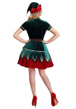 The Women's Deluxe Holiday Elf Costume -Halloween Costume Shop womens deluxe holiday elf costume alt 3