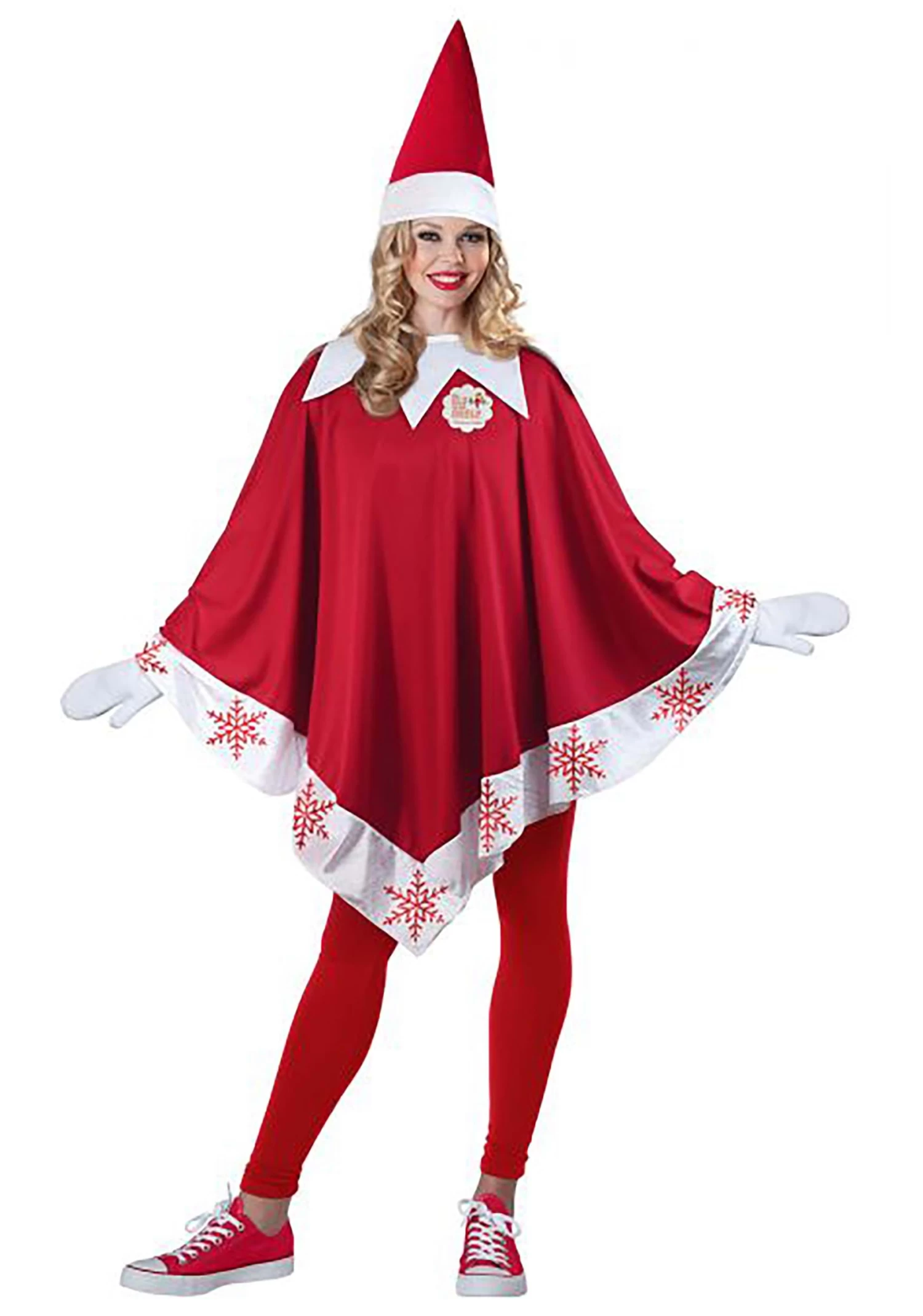 Fun World Elf On The Shelf Poncho Costume For Women 3 Fun World Elf On The Shelf Poncho Costume For Women