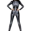 Smiffys Women's X-Ray Skeleton Jumpsuit Costume -Halloween Costume Shop womens fever skeleton costume
