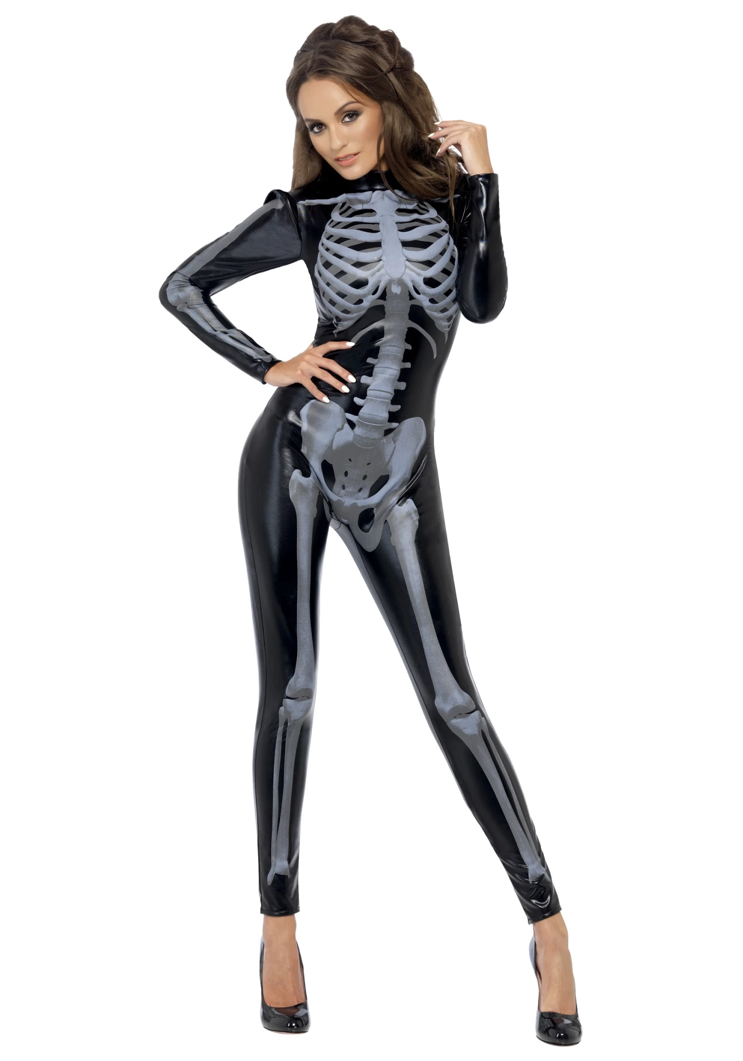 Smiffys Women's X-Ray Skeleton Jumpsuit Costume 4 Smiffys Women's X-Ray Skeleton Jumpsuit Costume - Image 2