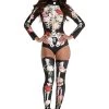 AMSCAN Floral Skeleton Costume For Women -Halloween Costume Shop womens floral skeleton costume