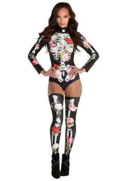 AMSCAN Floral Skeleton Costume For Women