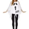 Fun World Glitter Ghost Poncho Costume For Women -Halloween Costume Shop womens glitter ghost poncho