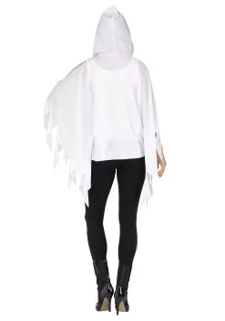 Fun World Glitter Ghost Poncho Costume For Women -Halloween Costume Shop womens glitter ghost poncho alt 1