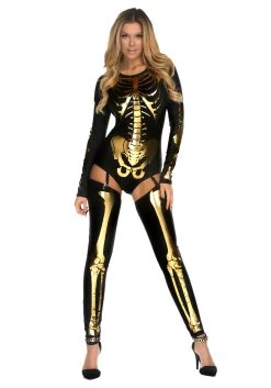 Forplay Women's Gold Bad To The Bone Costume