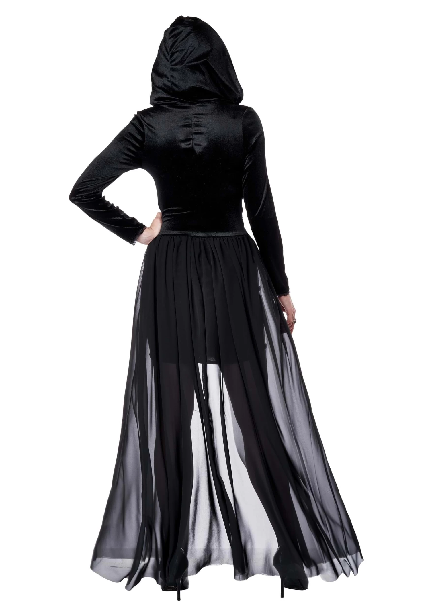 Gothic Hooded Costume Dress For Women 4 Gothic Hooded Costume Dress For Women - Image 2
