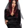 Dreamgirl Gothic Rose Womens Headband Costume -Halloween Costume Shop womens gothic rose headpiece