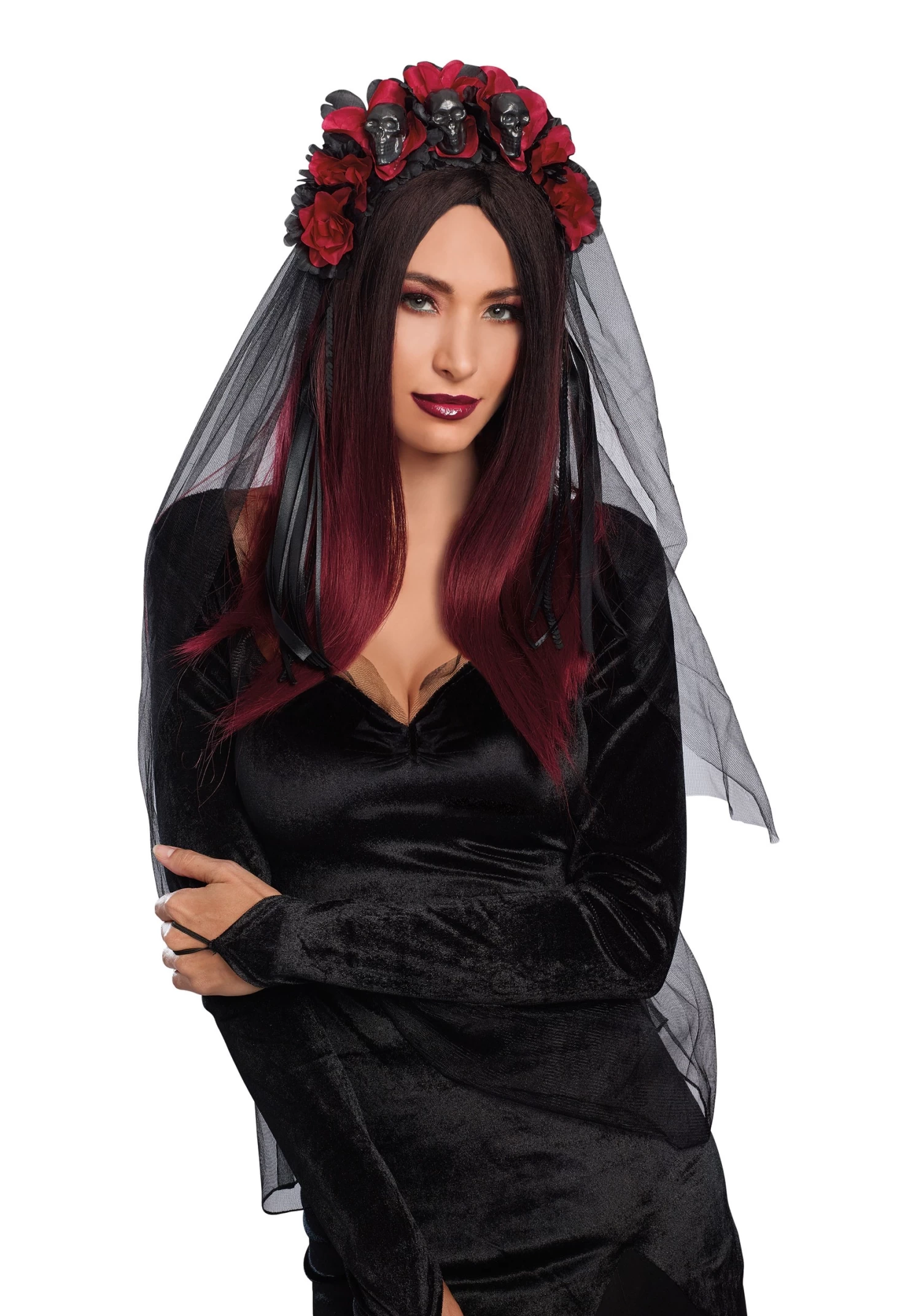 Dreamgirl Gothic Rose Womens Headband Costume 3 Dreamgirl Gothic Rose Womens Headband Costume