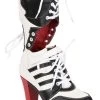 Harlequin High Heel Boots For Women -Halloween Costume Shop womens harlequin high heel boots