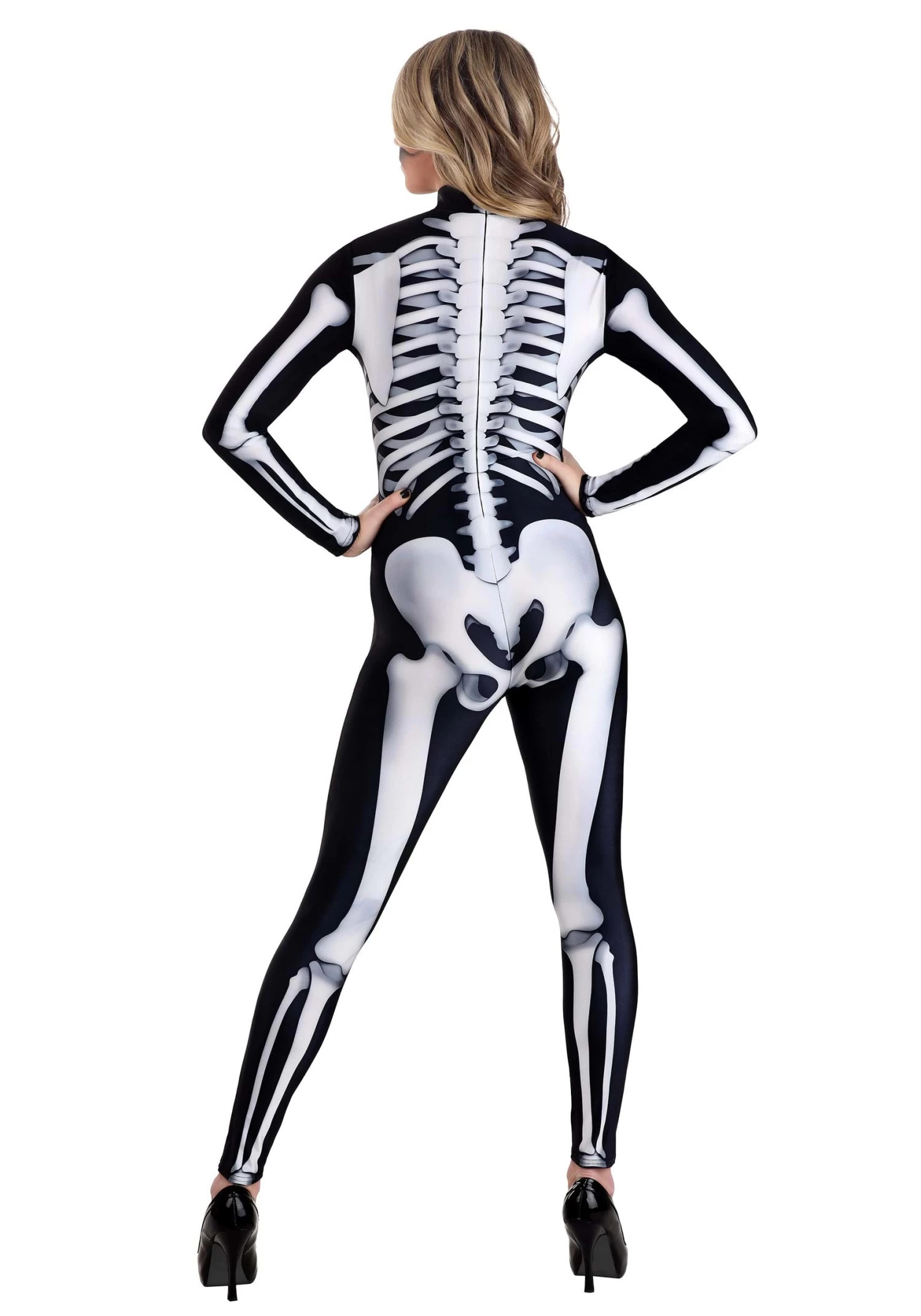 Skeleton Jumpsuit Costume For Women 4 Skeleton Jumpsuit Costume For Women - Image 2