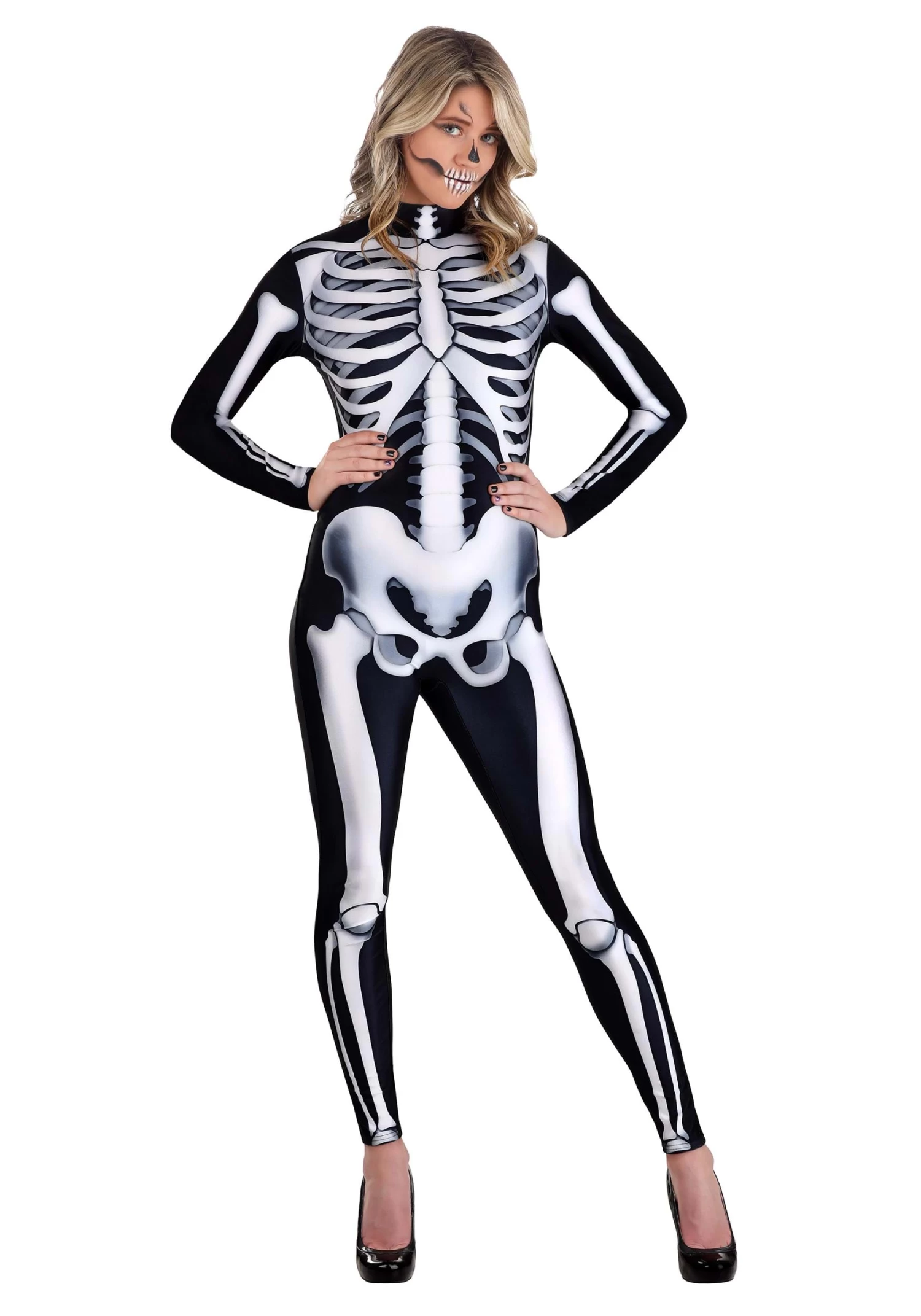 Skeleton Jumpsuit Costume For Women 3 Skeleton Jumpsuit Costume For Women