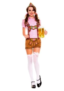 MUSIC LEGS Lederhosen Beer Babe Costume For Women