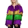 Smiffys Mardi Gras Fringe Tinsel Jacket For Women -Halloween Costume Shop womens mardi gras fringe tinsel jacket