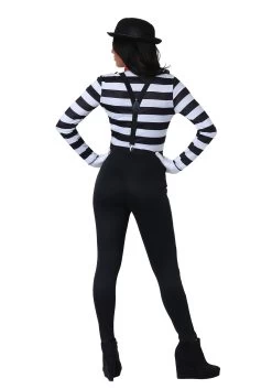 Female Mime Costume 5 Female Mime Costume -Halloween Costume Shop womens mime costume back