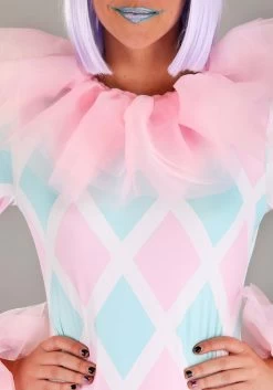 Pastel Women's Diamond Clown Costume 8 Pastel Women's Diamond Clown Costume -Halloween Costume Shop womens pastel diamond clown costume alt 1