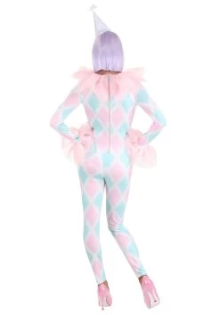 Pastel Women's Diamond Clown Costume 11 Pastel Women's Diamond Clown Costume -Halloween Costume Shop womens pastel diamond clown costume alt 4