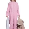 Women's Pink Adult Baby Pajamas Costume 2 Women's Pink Adult Baby Pajamas Costume -Halloween Costume Shop womens pink adult baby pajamas costume