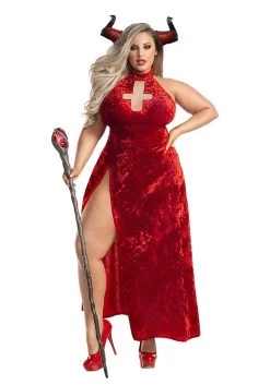 Plus Size Sexy Bad Religion Demon Women's Costume