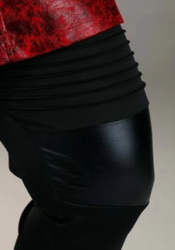 Plus Size Leather Devil Costume For Women -Halloween Costume Shop womens plus size leather devil costume alt 6