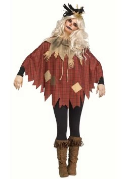 Fun World Plus Size Scarecrow Poncho For Women