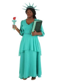 Women's Plus Size Statue Of Liberty Costume