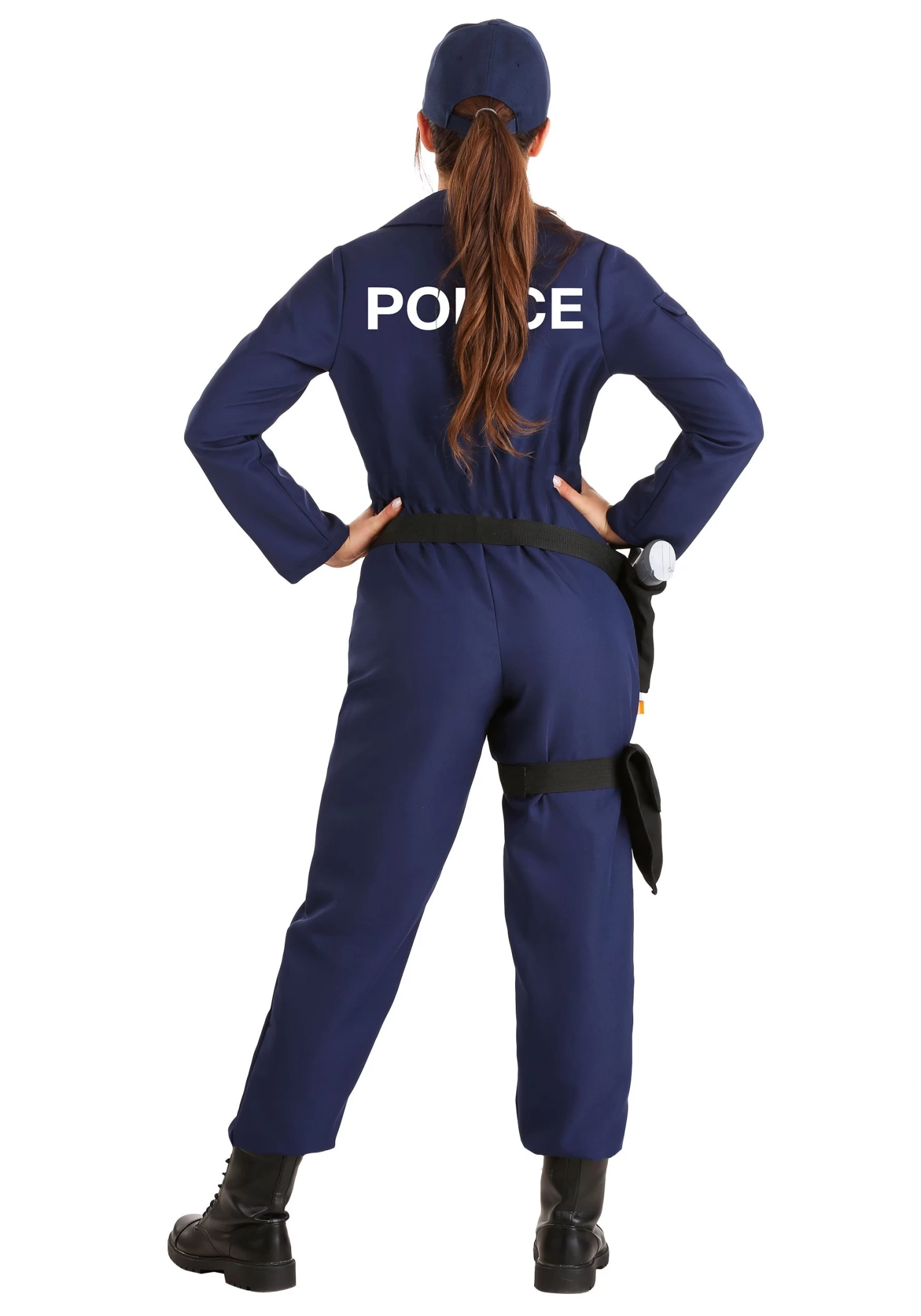 Women's Plus Size Tactical Cop Jumpsuit Costume 4 Women's Plus Size Tactical Cop Jumpsuit Costume - Image 2