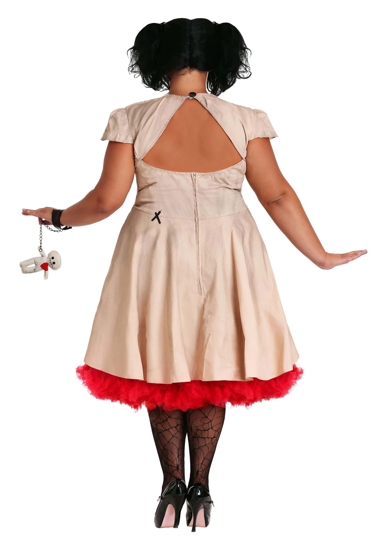 Women's Plus Size Voodoo Doll Costume 4 Women's Plus Size Voodoo Doll Costume - Image 2