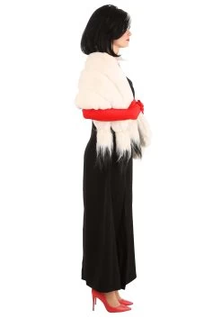 Cruella De Vil Stole Costume For Women From Disney’s 101 Dalmatians 22 Cruella De Vil Stole Costume For Women From Disney’s 101 Dalmatians -Halloween Costume Shop womens prestige cruella de vil stole costume alt 12