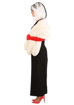 Cruella De Vil Stole Costume For Women From Disney’s 101 Dalmatians 23 Cruella De Vil Stole Costume For Women From Disney’s 101 Dalmatians -Halloween Costume Shop womens prestige cruella de vil stole costume alt 13
