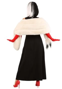 Cruella De Vil Stole Costume For Women From Disney’s 101 Dalmatians 21 Cruella De Vil Stole Costume For Women From Disney’s 101 Dalmatians -Halloween Costume Shop womens prestige cruella de vil stole costume alt 4