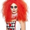 Smiffys Women's Red Crimped Clown Wig -Halloween Costume Shop womens red crimped clown wig