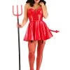 Red Hot Devil Women's Costume 1 Red Hot Devil Women's Costume -Halloween Costume Shop womens red hot devil costume