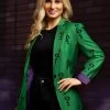 Women's Green Riddler Blazer -Halloween Costume Shop womens riddler blazer
