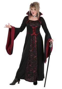 Royal Vampire Costume For Women -Halloween Costume Shop womens royal vampire costume alt 2