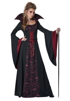 Royal Vampire Costume For Women -Halloween Costume Shop womens royal vampire costume alt 3