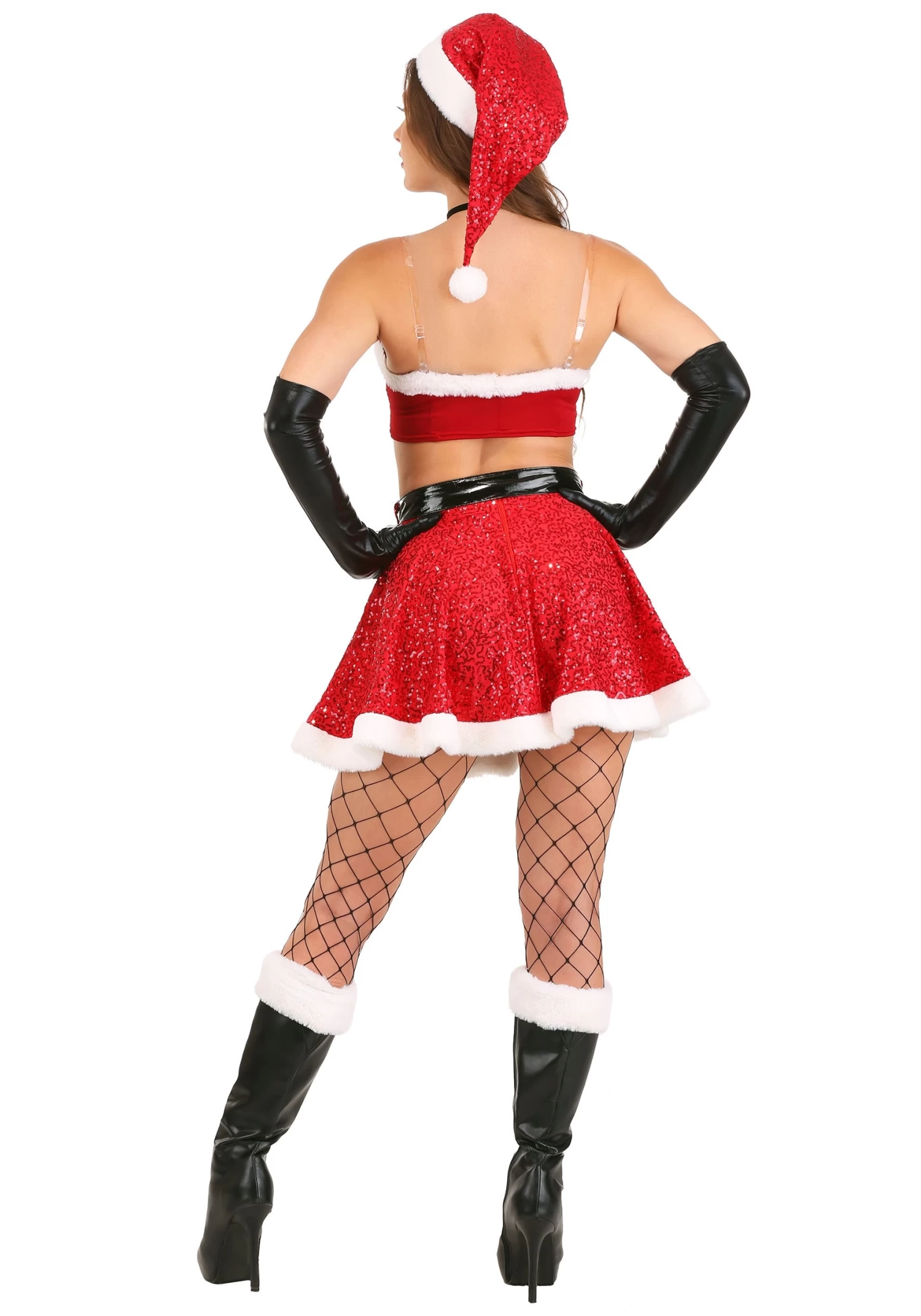 Women's Sexy Sequin Santa Costume 4 Women's Sexy Sequin Santa Costume - Image 2