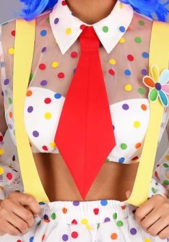 Sheer Clown Costume For Women -Halloween Costume Shop womens sheer clown costume alt 2